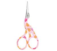 Crane Scissors Retro Stainless Steel Tailor Sewing Scissors for Embroidery Needlework DIY Handmade Crafting Household Sewing Accessories (Flor porcelana color (rosa pequeña))