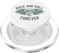 Cráneo alado Vintage Rock and Roll Forever Graphic PopSockets PopGrip para MagSafe
