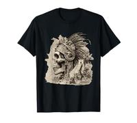 Cráneo Azteca Maya Mexicano Tolteca Inca Maya Indígena Azteca Camiseta