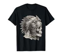 Cráneo Azteca Maya Mexicano Tolteca Inca Maya Indígena Azteca Camiseta