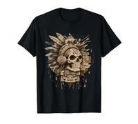 Cráneo Azteca Maya Mexicano Tolteca Inca Maya Indígena Azteca Camiseta