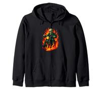 Cráneo Biker Flames Graphic Funny Motorcycle Rider Sudadera con Capucha