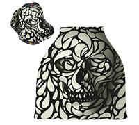 Cráneo Blanco Negro De Miedo Cubierta de Lactancia Materna Asiento de Bebé Cubierta de Cochecito Transpirable Carros de La Compra Cubierta para Niños Niñas