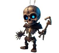 Cráneo Coche Colgante - Auto Plano Acrílico | Herre De Espejo Retrovisor Automotriz, Diseño del Cráneo 2 D Espejo Espejo Retrovisor Automático Ornamento Plano, Halloween Festival Party Supplies