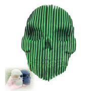 Cráneo cuántico luminoso impreso en 3D, rompecabezas cuántico flexible for aliviar el estrés, máscaras de calaveras luminosas impresas en 3D, decoración de Halloween, rompecabezas antiestrés for adult