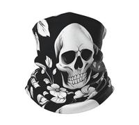 Cráneo-Damascos Polainas De Cuello Cómodo Calentador De Cuello Elástico Bufanda Facial para Mujer Motocicleta Pesca 30X26Cm