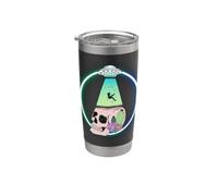 Cráneo de abducción OVNI Cactus Cósmico Ciencia Ficción Arte Vaso térmico de acero inoxidable de doble pared