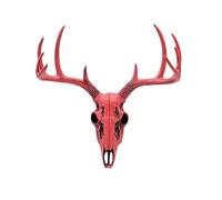 CráNeo de Ciervo Falso con Asta Dorada, DecoracióN de Pared con Cabeza de Animal Taxidermia, Materiales de Resina Hechos a Mano(B)