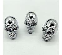 Cráneo de cristal chapado de cristal arco iris encanto adornos joyería accesorio regalo de cumpleaños 10 piezas, NO.40