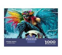 Cráneo de Hada en Nieve 1000 Piezas - Set De Puzzle Aura encantada Oscura Premium, Cartón Resistente - DIY Super Divertido para La Familia, Decoración Bonita, Regalo De Cumple Ideal - 38x26cm/1000pcs