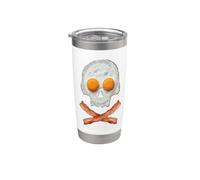 Cráneo de huevo frito con cruces de tocino Vaso térmico de acero inoxidable de doble pared