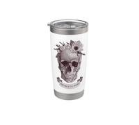 Cráneo de Memento Mori Vaso térmico de acero inoxidable de doble pared