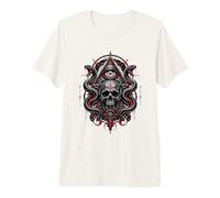 Cráneo de Ojo de Serpiente gótico Oculto místico visionario Horror Camiseta Premium