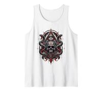 Cráneo de Ojo de Serpiente gótico Oculto místico visionario Horror Camiseta sin Mangas