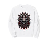 Cráneo de Ojo de Serpiente gótico Oculto místico visionario Horror Sudadera