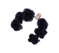 Cráneo de rosas de flores para el pelo pelo cristal peinado para espectáculo en vivo diademas para vales de carne