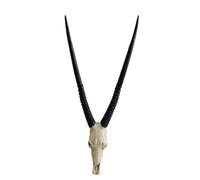 Cráneo de vaca de cuerno largo, cabeza de taxidermia falsa, decoración de pared, cráneo de toro grande para colgar, escultura rústica para decoración de granja(H)