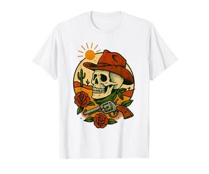 Cráneo De Vaquero | Escena del Desierto | Arte Flash del T Camiseta