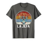 Cráneo del Azúcar La Jefa The Boss Dia De Los Muertos Skull Camiseta, Hombre, Asfalto, 6XL