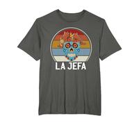 Cráneo del Azúcar La Jefa The Boss Dia De Los Muertos Skull Camiseta, Hombre Tallas Grandes, Asfalto, 6X Alto