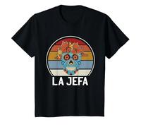 Cráneo del Azúcar La Jefa The Boss Dia De Los Muertos Skull Camiseta, Niños, Negro, 6 años