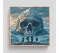 Cráneo Diamond Painting Adultos, Miedo Cuadros de Diamantes, 5D Puzzle Diamantes Cuadros en Punto de Cruz Diamond Art Painting Kit, Hobby Ccreativi Adulti, Decoración Pared Hogar 100x100cm cd7-c35