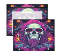 CráNeo Fresco Estuches para Lápices Transparentes para Archivador de 3 Anillas(2 Pack)