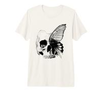 Cráneo gótico Suave ala de Mariposa Oscuro Boho Witchy Cottage Core Camiseta Premium