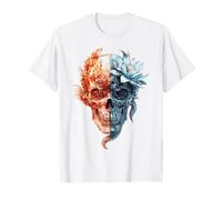 Cráneo Ilustración Impresión Diseño Abstracto Retrato Crá Camiseta