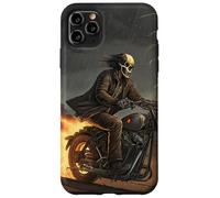 Cráneo jinete en tormenta con rastros de fuego Carcasa para iPhone 11 Pro Max