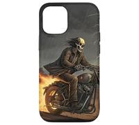 Cráneo jinete en tormenta con rastros de fuego Carcasa para iPhone 12/12 Pro