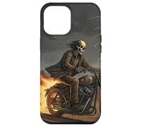 Cráneo jinete en tormenta con rastros de fuego Carcasa para iPhone 12 Pro Max