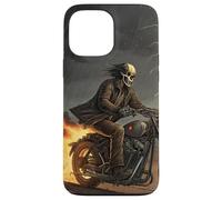 Cráneo jinete en tormenta con rastros de fuego Carcasa para iPhone 13 Pro Max