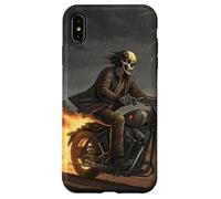 Cráneo jinete en tormenta con rastros de fuego Carcasa para iPhone XS Max
