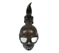Cráneo LED Candle - ABS 4.2x4.2x9.8cm Flameless Light | Halloween Decor | Lámpara de calavera de Halloween, ABS de 4,2 x 4,2 x 9,8 cm, vela electrónica, adorno espeluznante, iluminación sin llama