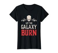 Cráneo Malvado Deja Que la Galaxia queme el Caos demoníaco del Camiseta gráfica económica, Mujer, Negro, L