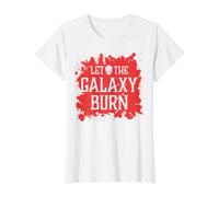 Cráneo Malvado Deja Que la Galaxia queme el Infierno Demonio Caos Camiseta gráfica económica, Mujer, Blanco, XL