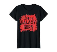 Cráneo Malvado Deja Que la Galaxia queme el Infierno Demonio Caos Camiseta gráfica económica, Mujer, Negro, XS