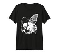 Cráneo Mariposa ala Suave gótica Oscura Boho Bruja cabaña núcleo Camiseta Premium