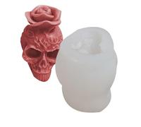 Cráneo - Molde 7,4 X 5,2 X 6,4 cm | Molde de Silicona 3D Calavera Hecho