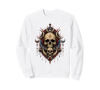 Cráneo Oculto Luna Sigilo Místico Gótico Visionario Arte de Terror Sudadera