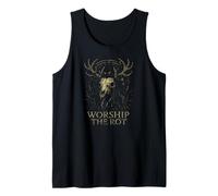 Cráneo pagano Oscuro con Cuernos adorar la podredumbre Oculto Camiseta sin Mangas
