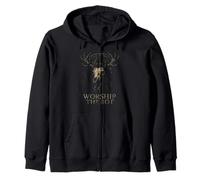 Cráneo pagano Oscuro con Cuernos adorar la podredumbre Oculto Sudadera con Capucha
