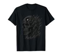 Cráneo Pintura Halloween Arte Gótico Patrón De Cabeza Camiseta