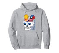 Cráneo psicodélico con hongos y arte del tercer ojo Sudadera con Capucha