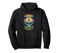 Cráneo psicodélico con hongos y arte del tercer ojo Sudadera con Capucha