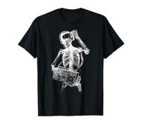 Cráneo sostiene Radio Anatomía Motivo Dibujo Arte Cráneo Camiseta