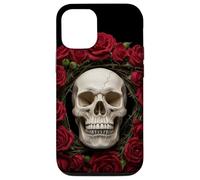 Cráneo Y Rosas Floral Negro Oscuro Gótico Horror Crá Carcasa para iPhone 12/12 Pro