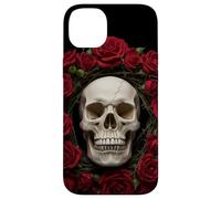 Cráneo Y Rosas Floral Negro Oscuro Gótico Horror Crá Carcasa para iPhone 14 Plus