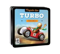 Cranio Creations - Magnetic Line Turbo, el Gran clásico Juego de Carreras en versión magnética de Bolsillo, edición en Idioma Italiano